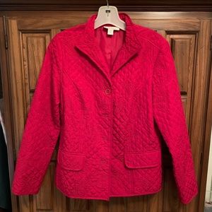 Red, light weight, quilted jacket. NWT
